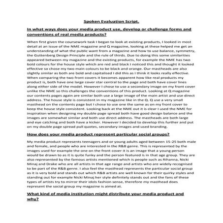 The script album analysis | DOCX