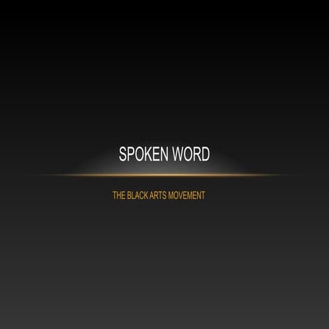 Spoken word presentation