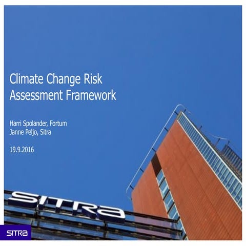 Risk assessment of climate change impacts to built infrastructure ...