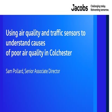 11:40 Using Air Quality and Traffic Sensors to Understand Causes of Poor Air ...