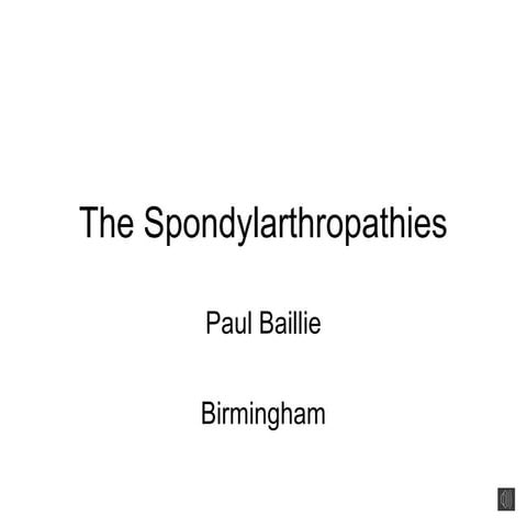 Spondylarthropathy