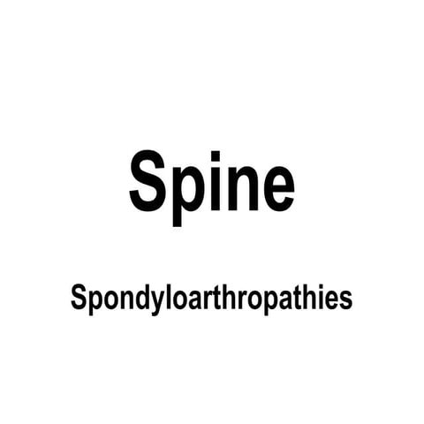 Diagnostic Imaging of Spondyloarthropathies