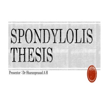 Spondylolisthesis in adults and children
