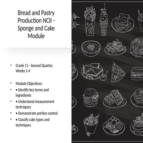 sponge and cake power point presentation