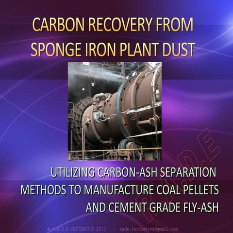 CARBON RECOVERY FROM SPONGE IRON PLANT DUST
