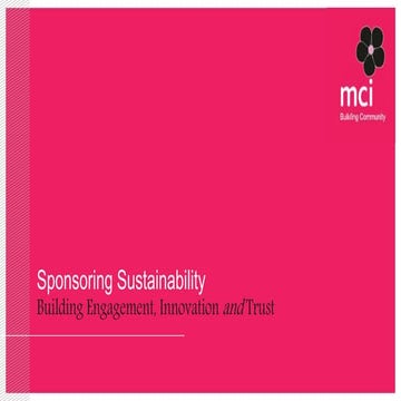Sponsoring Sustainability
