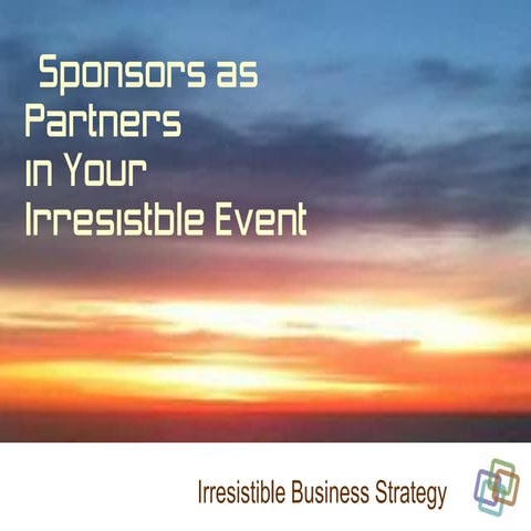 Sponsors as partners in your event