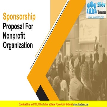 Sponsorship Proposal For Nonprofit Organization PowerPoint Presentation ...