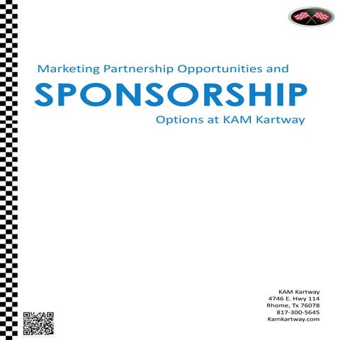 Sponsorships available at kam kartway