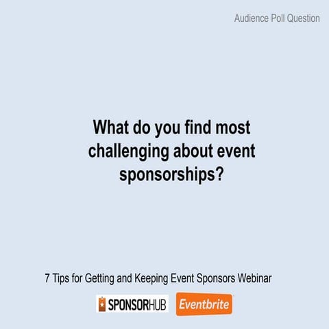 Tips for Finding an Event Sponsor