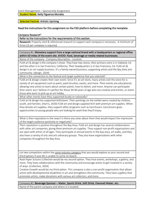 Sponsorship Worksheet | DOCX