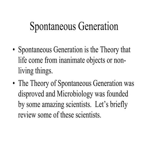 sponteneous generation theory.ppt