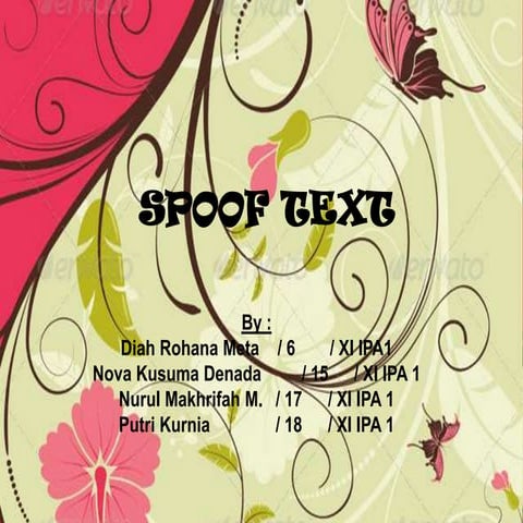 English Club Spoof Text