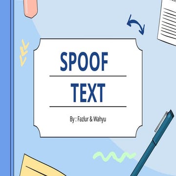 Spoof Text ABout Funny Text FOr Students.