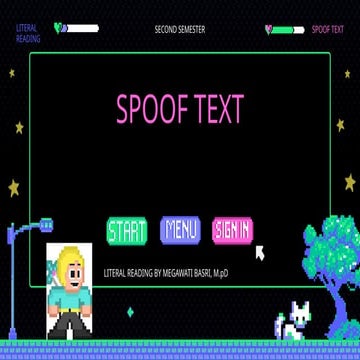 Kind of Text (Spoof Text) a part of literal reading