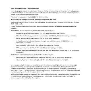 Spór firmy Megaron z wykonawcami (d...