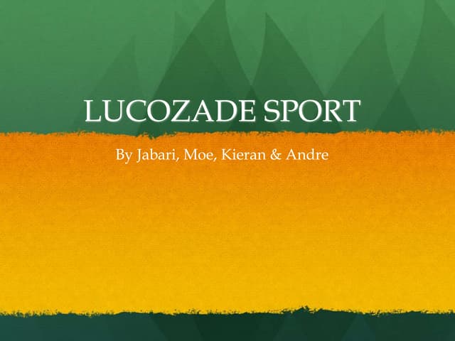 LUCOZADE SPORTS DRINK
