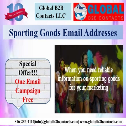 Sporting goods email addresses
