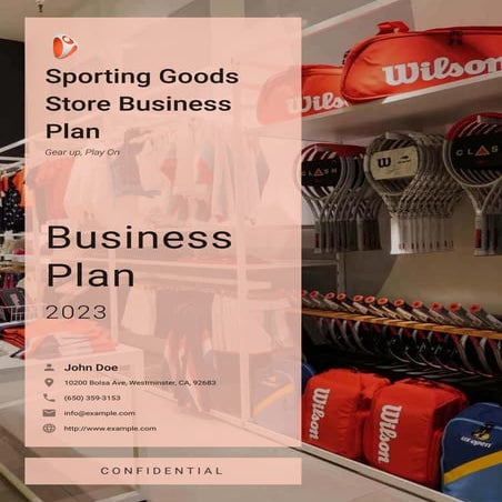 Sporting Goods Store Business Plan Example