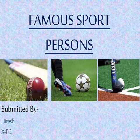 Famous Sports Persons | PPT