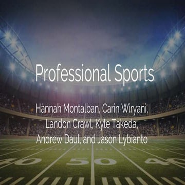 Professional Sports Presentation