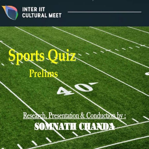 Sports Quiz - Prelims
