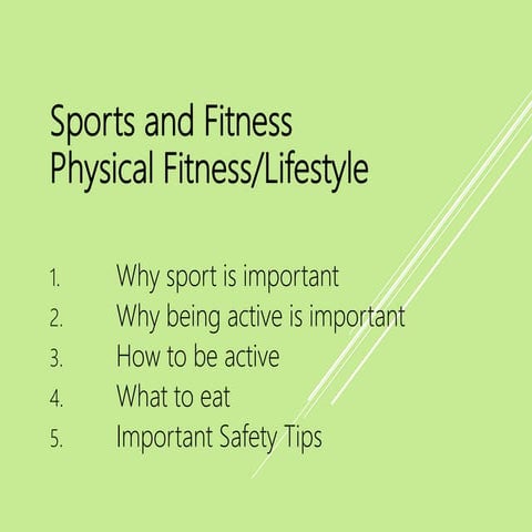 Sports and fitness power point