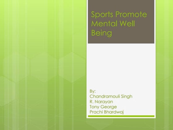 Mental Health Benefits of Sports | PPT