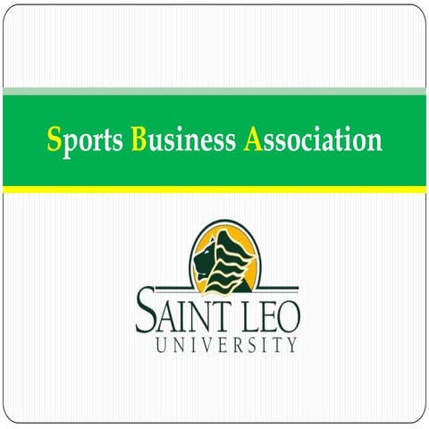 Sports business association powerpoint 