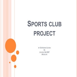 Sports club project