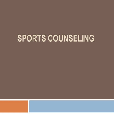 Sports counseling
