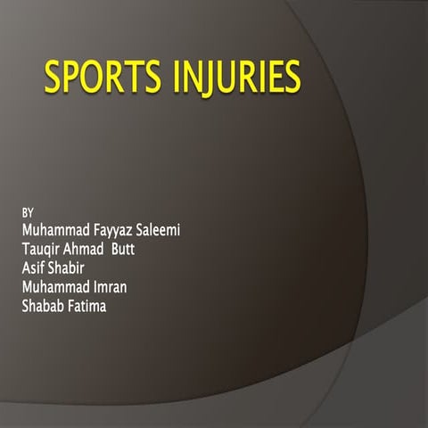 Sports injuries