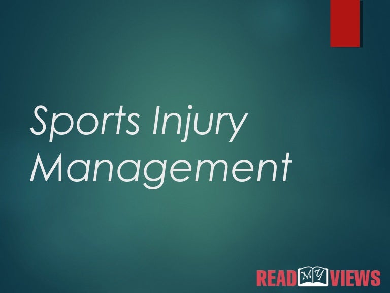 Sports injury management