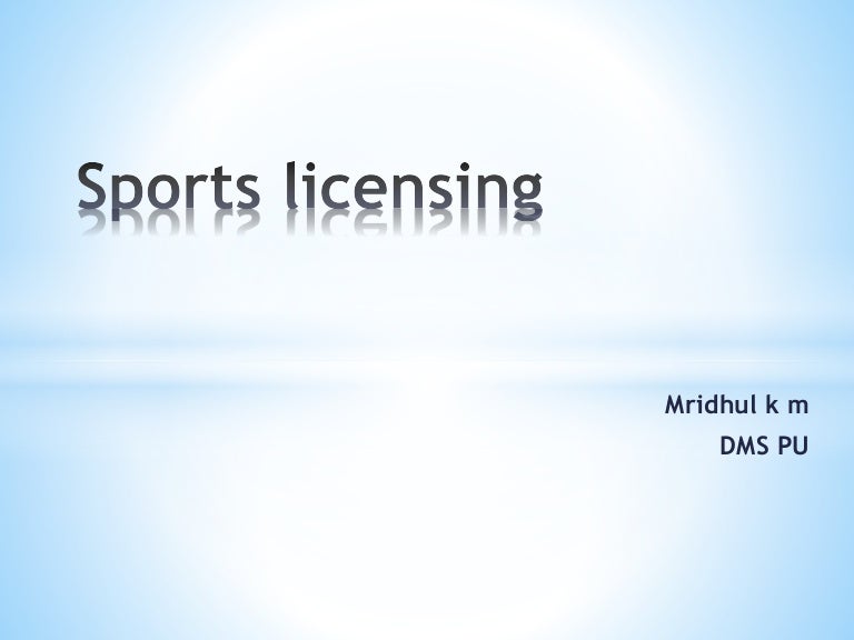 Sports licensing An introduction