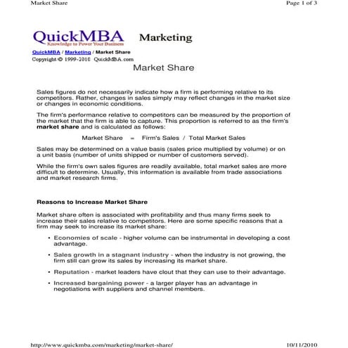 Sports marketing marketing share