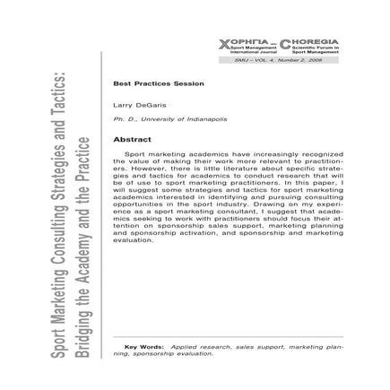 Sports marketing consulting strategies