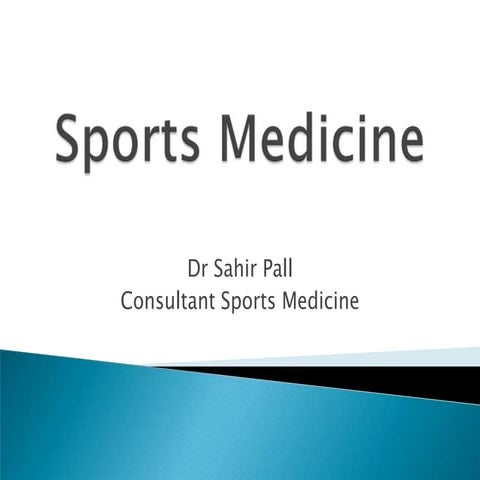 Sports medicine treatment and rehabilitation-Dr Sahir Pall