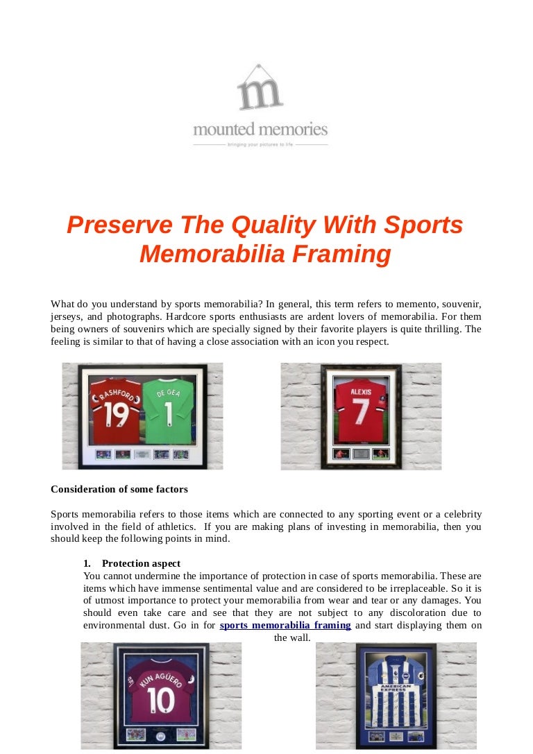 sports memorabilia framing