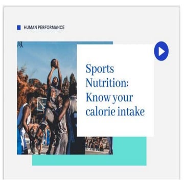 Sports nutrition - calorie calculation method
