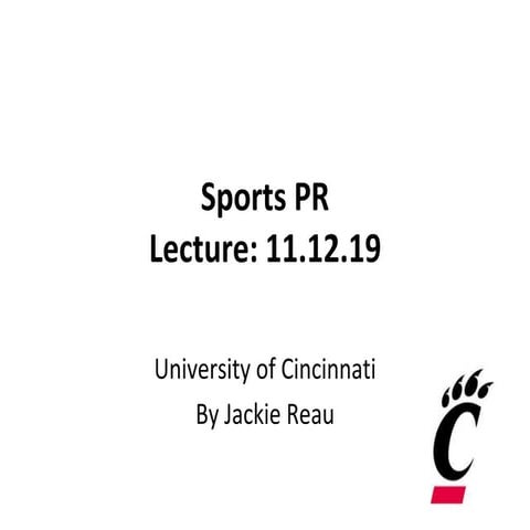 Sports PR lecture, 11 12