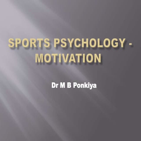 Sports psychology motivation