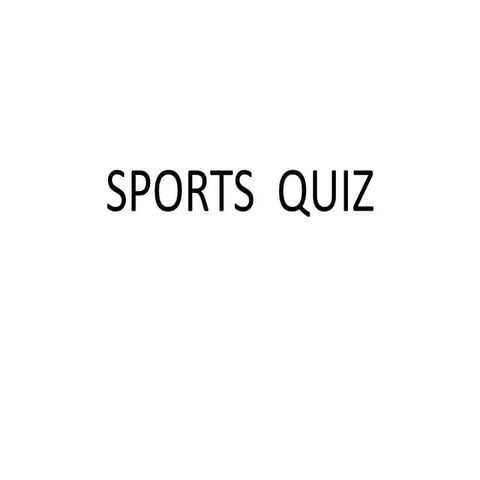 Sports quiz