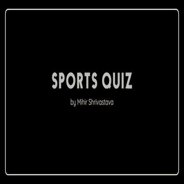 Sports Quiz
