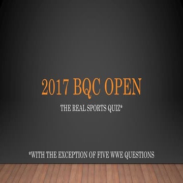 MQF 2017 - Sports Quiz - Prelims