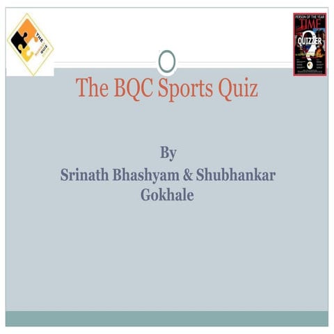 Sports Quiz Finals 2012