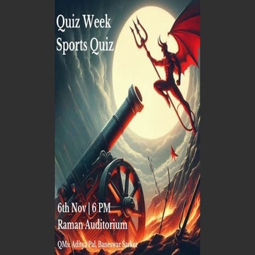 IIT KGP Quiz Week 2024 Sports Quiz (Prelims + Finals)