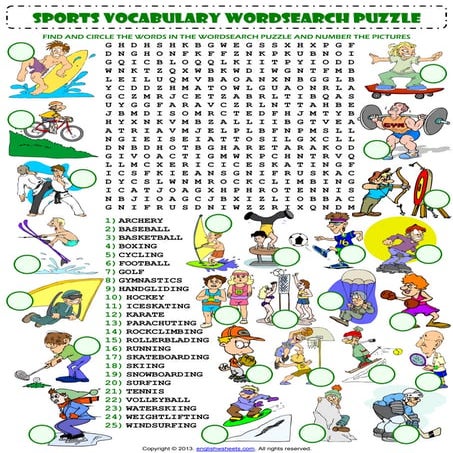 Caça-palavras worksheet for 5º ano