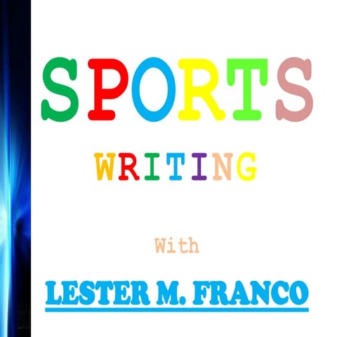 Sports wrting contest