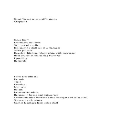 Sport Ticket sales staff trainingChapter 4Sales .docx