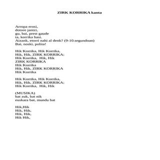 20. Korrikaren iragarkirako letra